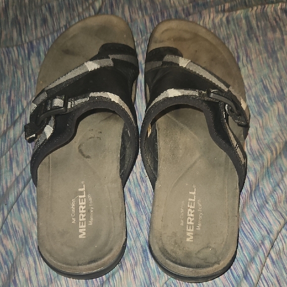 Merrell Black and Gray Slide Sandals - Picture 2 of 5